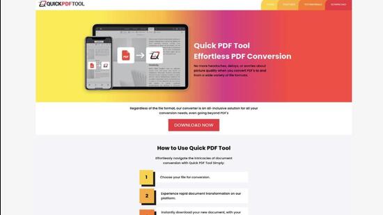 An example of a website spreading a fake PDF converter tool, leading to ChromeLoader. (HP image) An example of a website spreading a fake PDF converter tool, leading to ChromeLoader. (HP image)