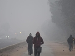 New Delhi, India-January 19, 2024: People are seen wearing warm clothes while going to work on a cold winter morning at South West Delhi near Kapashera, in New Delhi, India, on Friday, 19 January 2024. (Photo by Parveen Kumar/Hindustan Times) New Delhi, India-January 19, 2024: People are seen wearing warm clothes while going to work on a cold winter morning at South West Delhi near Kapashera, in New Delhi, India, on Friday, 19 January 2024. (Photo by Parveen Kumar/Hindustan Times)