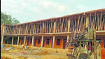 The complex was being built inside the buffer zone of Ranthambore Tiger Reserve in Khilchipur gram panchayat. (HT Photo) The complex was being built inside the buffer zone of Ranthambore Tiger Reserve in Khilchipur gram panchayat. (HT Photo)