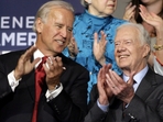 FILE - Sen. Joe Biden and former President Jimmy Carter are seen at the Democratic National Convention in Denver, Aug. 26, 2008. (AP Photo/Paul Sancya, File)(AP) FILE - Sen. Joe Biden and former President Jimmy Carter are seen at the Democratic National Convention in Denver, Aug. 26, 2008. (AP Photo/Paul Sancya, File)(AP)