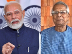 Prime Minister Narendra Modi and head of the Bangladesh's interim government Muhammad Yunus. Prime Minister Narendra Modi and head of the Bangladesh's interim government Muhammad Yunus.