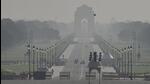 A view of Kartavya Path amid low visibility in the early morning on Wednesday. (RAJ K RAJ /HT PHOTO) A view of Kartavya Path amid low visibility in the early morning on Wednesday. (RAJ K RAJ /HT PHOTO)