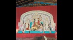 The Puja Pandal in Aliganj ready to receive devotees (HT File Photo) The Puja Pandal in Aliganj ready to receive devotees (HT File Photo)