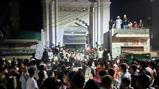 On Friday, Narsinghanand had talked to HT about the event held on September 29 at the Hindi Bhawan, saying: “I did not make any uncalled for remarks or any remarks to hurt the feelings of anyone. If need be, I will clarify before the court.” (Sakib Ali/HT Photo) On Friday, Narsinghanand had talked to HT about the event held on September 29 at the Hindi Bhawan, saying: “I did not make any uncalled for remarks or any remarks to hurt the feelings of anyone. If need be, I will clarify before the court.” (Sakib Ali/HT Photo)