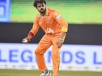 S Sreesanth in the Legends League Cricket tournament.(X) S Sreesanth in the Legends League Cricket tournament.(X)
