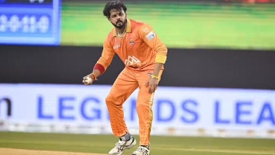 S Sreesanth in the Legends League Cricket tournament.(X) S Sreesanth in the Legends League Cricket tournament.(X)