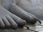 A Prakrit inscription at the foot of the Bahubali statue at the Jain temple in Shravanabelagola. Almost all of the 22 recognised languages of India have evolved through the interaction of Prakrit and Sanskrit, together known as Indo-Aryan languages.(Wikimedia Commons) A Prakrit inscription at the foot of the Bahubali statue at the Jain temple in Shravanabelagola. Almost all of the 22 recognised languages of India have evolved through the interaction of Prakrit and Sanskrit, together known as Indo-Aryan languages.(Wikimedia Commons)