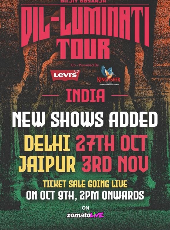 The announcement of Diljit Dosanjh's two new shows The announcement of Diljit Dosanjh's two new shows