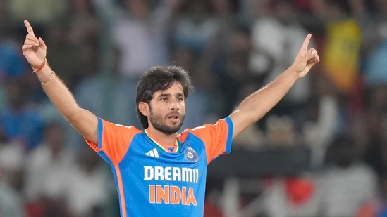 Ravi Bishnoi was India's pick of bowlers and claimed three wickets. Bangladesh managed 164-7 to go down by 133 runs in what was former skipper Mahmudullah Riyad's last T20 for the nation.(AP)