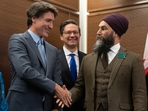 Canadian Prime Minister Justin Trudeau and Canadian Sikh leader Jagmeet Singh. Canadian Prime Minister Justin Trudeau and Canadian Sikh leader Jagmeet Singh.