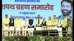 The ministers of the Haryana cabinet with Prime Minister Narendra Modi at the swearing-in ceremony on Thursday. (HT PHOTO) The ministers of the Haryana cabinet with Prime Minister Narendra Modi at the swearing-in ceremony on Thursday. (HT PHOTO)