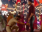Singham Again first song: Ajay Devgn and Ranveer Singh in stills from Jai Bajrangbali. Singham Again first song: Ajay Devgn and Ranveer Singh in stills from Jai Bajrangbali.