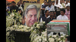 People pay homage to Indian business leader Ratan Tata who died on Wednesday night, in the lawns of the National Centre for the Performing Arts (NCPA), in Mumbai, India, Thursday, Oct. 10, 2024. (AP Photo /Rafiq Maqbool) (AP) People pay homage to Indian business leader Ratan Tata who died on Wednesday night, in the lawns of the National Centre for the Performing Arts (NCPA), in Mumbai, India, Thursday, Oct. 10, 2024. (AP Photo /Rafiq Maqbool) (AP)