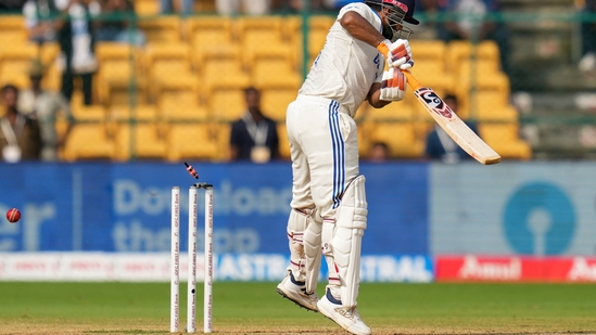 It was heartbreak for Pant, however. He was dismissed by O'Rourke while on 99 off 105 balls, chopping on to his own stumps. This started a procession that ended with India being all out for 462 runs and setting New Zealand a target of just 107 runs to chase.(PTI)