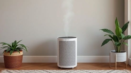 Clean air flows effortlessly with sleek, modern home air purifier.