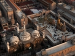 An Aerial view shows Gyanvapi mosque, left, and Kashiviswanath temple on the banks of the river Ganges in Varanasi (AP File) An Aerial view shows Gyanvapi mosque, left, and Kashiviswanath temple on the banks of the river Ganges in Varanasi (AP File)