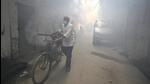 A fogging drive underway in Shakarpur locality in October. (RAJ K RAJ /HT PHOTO) A fogging drive underway in Shakarpur locality in October. (RAJ K RAJ /HT PHOTO)