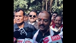 Keshav Prasad Maurya addressing the media persons in Prayagraj on Friday Keshav Prasad Maurya addressing the media persons in Prayagraj on Friday