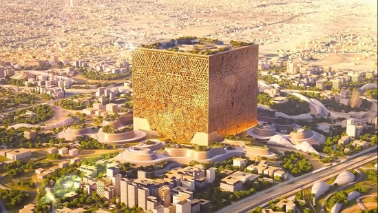 Saudi Arabia began construction on The Mukaab, a 400m cube-shaped building in Riyadh. (X/@therealmindman)