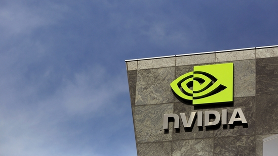 The logo of technology company Nvidia is seen at its headquarters in Santa Clara, California February 11, 2015.(Robert Galbraith/Reuters)