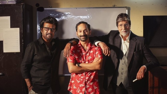 Vettaiyan OTT release: Rajinikanth, Fahadh Faasil, Amitabh Bachchan on the sets of the movie. Vettaiyan OTT release: Rajinikanth, Fahadh Faasil, Amitabh Bachchan on the sets of the movie.
