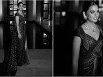 Isha Ambani stuns in custom couture saree gown at Marrakesh Gala.(Instagram/@anaitashroffadajania) Isha Ambani stuns in custom couture saree gown at Marrakesh Gala.(Instagram/@anaitashroffadajania)