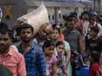 The Railway Protection Force (RPF) is using barricades and ropes to regulate the crowds at stations that cater to long-distance trains. (Satish Bate/ Hindustan Times) The Railway Protection Force (RPF) is using barricades and ropes to regulate the crowds at stations that cater to long-distance trains. (Satish Bate/ Hindustan Times)