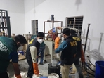 NCB during the search operation in the factory in Kasana. (NCB) NCB during the search operation in the factory in Kasana. (NCB)