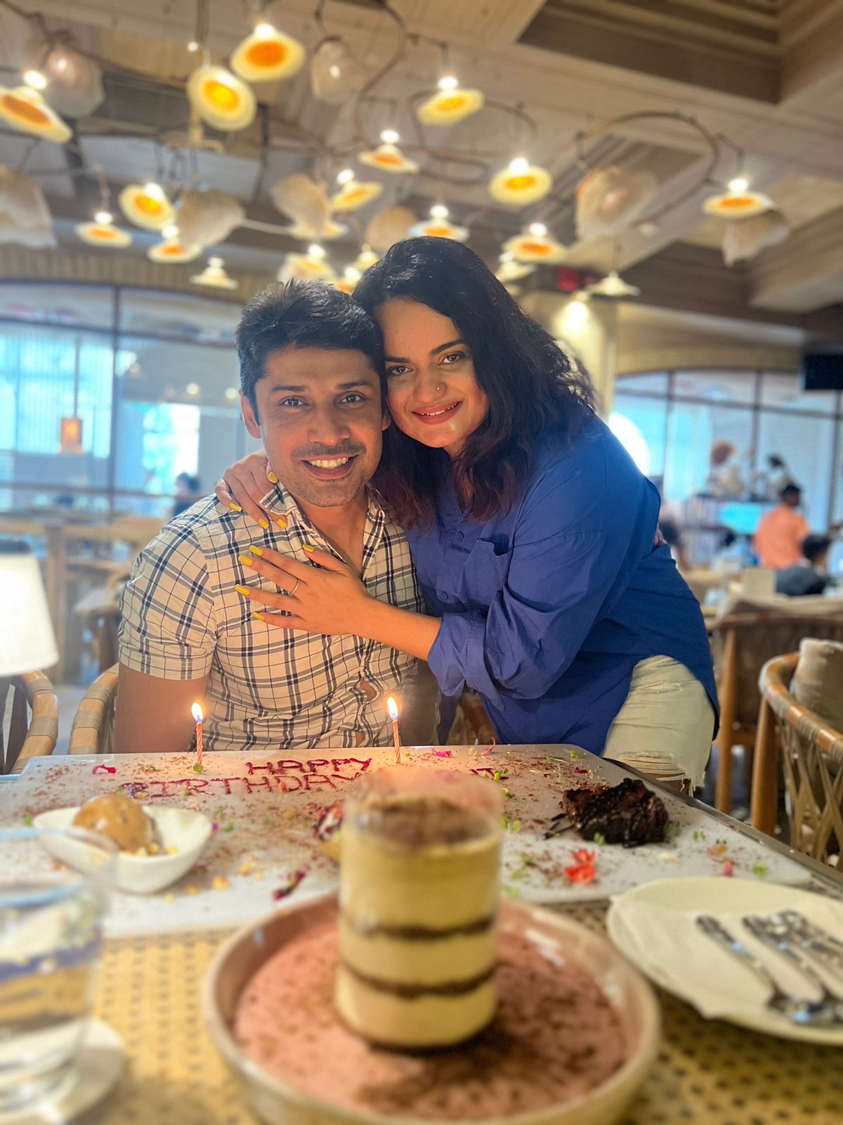 Aditi Singh Sharma with Abhishek Sharma Aditi Singh Sharma with Abhishek Sharma
