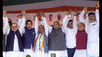 Congress President Mallikarjun Kharge during a public meeting in support of party candidate from Kanke seat, Suresh Kumar Baitha, ahead of Jharkhand Assembly election, in Ranchi. (PTI) Congress President Mallikarjun Kharge during a public meeting in support of party candidate from Kanke seat, Suresh Kumar Baitha, ahead of Jharkhand Assembly election, in Ranchi. (PTI)