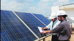Engineers Optimizing the solar panel configuration at GE’s Green Lab.For Seema Singh’s Innovation series story Shoot happened on 5/05/10,pic by hemant mishra/mint Engineers Optimizing the solar panel configuration at GE’s Green Lab.For Seema Singh’s Innovation series story Shoot happened on 5/05/10,pic by hemant mishra/mint