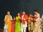 They were accompanied by Raghav's mother and family members.(HT Photos) They were accompanied by Raghav's mother and family members.(HT Photos)