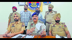 The accused in the custody of the police in Ludhiana on Sunday. (HT Photo) The accused in the custody of the police in Ludhiana on Sunday. (HT Photo)