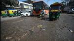 Potholes and debris on Rohtak Road near Anand Parbat in New Delhi on Monday. (Sanchit Khanna/HT Photo) Potholes and debris on Rohtak Road near Anand Parbat in New Delhi on Monday. (Sanchit Khanna/HT Photo)