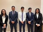 Rhodes Scholarship winners: From L-R -Pal Aggarwal, Shubham Narwal, Avanish Vats, Rayan Chakrabarti and Vibha Swaminathan Rhodes Scholarship winners: From L-R -Pal Aggarwal, Shubham Narwal, Avanish Vats, Rayan Chakrabarti and Vibha Swaminathan