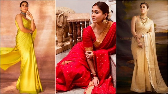 Nayanthara is celebrating her 40th birthday today. The ‘Lady Superstar’ of South Indian cinema is not only loved for her acting prowess but also reigns supreme in the fashion world. Known for her love of sarees, she never fails to stun in six yards of elegance. On her special day, let’s revisit her most iconic and stylish saree moments.(Instagram)