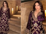 Kusha Kapila rocks ethnic fashion in a wine silk kurta ensemble.(Instagram/@kushakapila) Kusha Kapila rocks ethnic fashion in a wine silk kurta ensemble.(Instagram/@kushakapila)