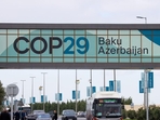 Traffic near the venue of the COP29 climate conference in Baku, Azerbaijan, on Thursday. (Bloomberg) Traffic near the venue of the COP29 climate conference in Baku, Azerbaijan, on Thursday. (Bloomberg)
