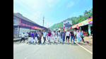 Supporters of the CPM take part in a demonstration in Wayanad on Tuesday. (HT Photo) Supporters of the CPM take part in a demonstration in Wayanad on Tuesday. (HT Photo)