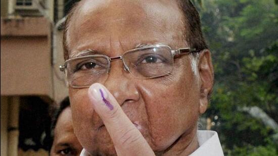 “Do not panic by exit polls. The MVA is crossing the magic figure of 157. The candidates should not leave counting centres before collecting the winning certificate,” Pawar said. (HT FILE)