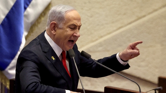 Israeli PM Benjamin Netanyahu says the ICC arrest warrant against him won't stop him from defending Israel(REUTERS)