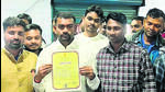 Jairam Mahato holds the victory certificate on Saturday. (HT Photo) Jairam Mahato holds the victory certificate on Saturday. (HT Photo)