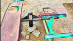 Damaged machine at an open gym in Delhi. Damaged machine at an open gym in Delhi.