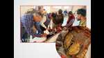 The seized turtles by GRP at Ayodhya Cantt railway station on Saturday. (Sourced) The seized turtles by GRP at Ayodhya Cantt railway station on Saturday. (Sourced)
