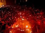 Rapper and musician KR$NA performing to the packed audience during a musical concert held in Lucknow Rapper and musician KR$NA performing to the packed audience during a musical concert held in Lucknow