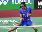 Top-seeded PV Sindhu in action against Unnati Hooda during the Syed Modi International in Lucknow on Saturday. (HT)(HT_PRINT) Top-seeded PV Sindhu in action against Unnati Hooda during the Syed Modi International in Lucknow on Saturday. (HT)(HT_PRINT)