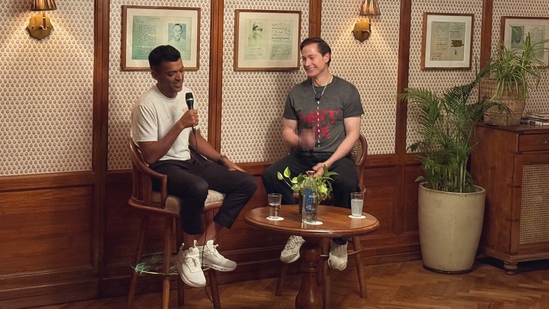 Zomato CEO Deepinder Goyal hosted the chat session with Bryan Johnson.(X/@akshaybd) Zomato CEO Deepinder Goyal hosted the chat session with Bryan Johnson.(X/@akshaybd)
