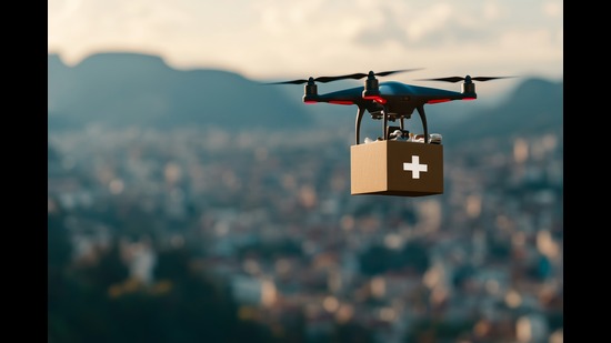 PGIMER, Chandigarh, is also exploring the use of drones to enhance healthcare accessibility in remote areas. (Adobe Stock Image) PGIMER, Chandigarh, is also exploring the use of drones to enhance healthcare accessibility in remote areas. (Adobe Stock Image)