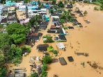 The flooded Uthangarai area following heavy rainfall in the aftermath of Cyclone Fengal, in Krishnagiri district, Tamil Nadu, Monday, Dec. 2, 2024. (PTI) The flooded Uthangarai area following heavy rainfall in the aftermath of Cyclone Fengal, in Krishnagiri district, Tamil Nadu, Monday, Dec. 2, 2024. (PTI)
