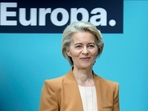 Ursula von der Leyen, President of the European Commission, is pictured during a press conference after a board meeting of the Christian Democratic Union (CDU) in Berlin, Germany, Monday, Feb. 19, 2024. Ursula von der Leyen announced her intention to run for a second term as EU commission president. (AP Photo/Markus Schreiber)(AP) Ursula von der Leyen, President of the European Commission, is pictured during a press conference after a board meeting of the Christian Democratic Union (CDU) in Berlin, Germany, Monday, Feb. 19, 2024. Ursula von der Leyen announced her intention to run for a second term as EU commission president. (AP Photo/Markus Schreiber)(AP)